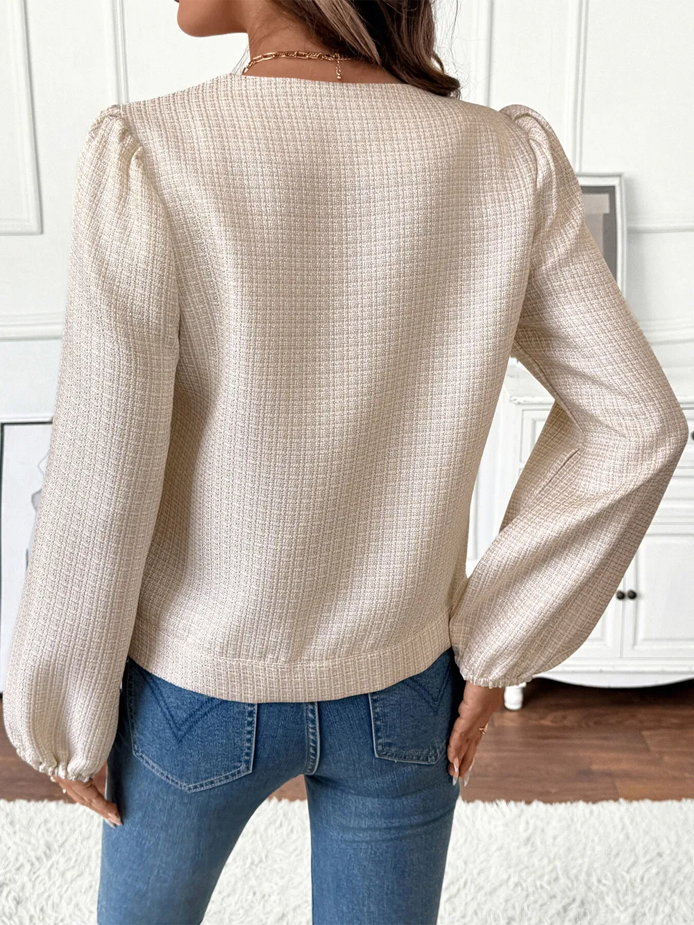 Button-Front Jacket with Pocket Details, image 6