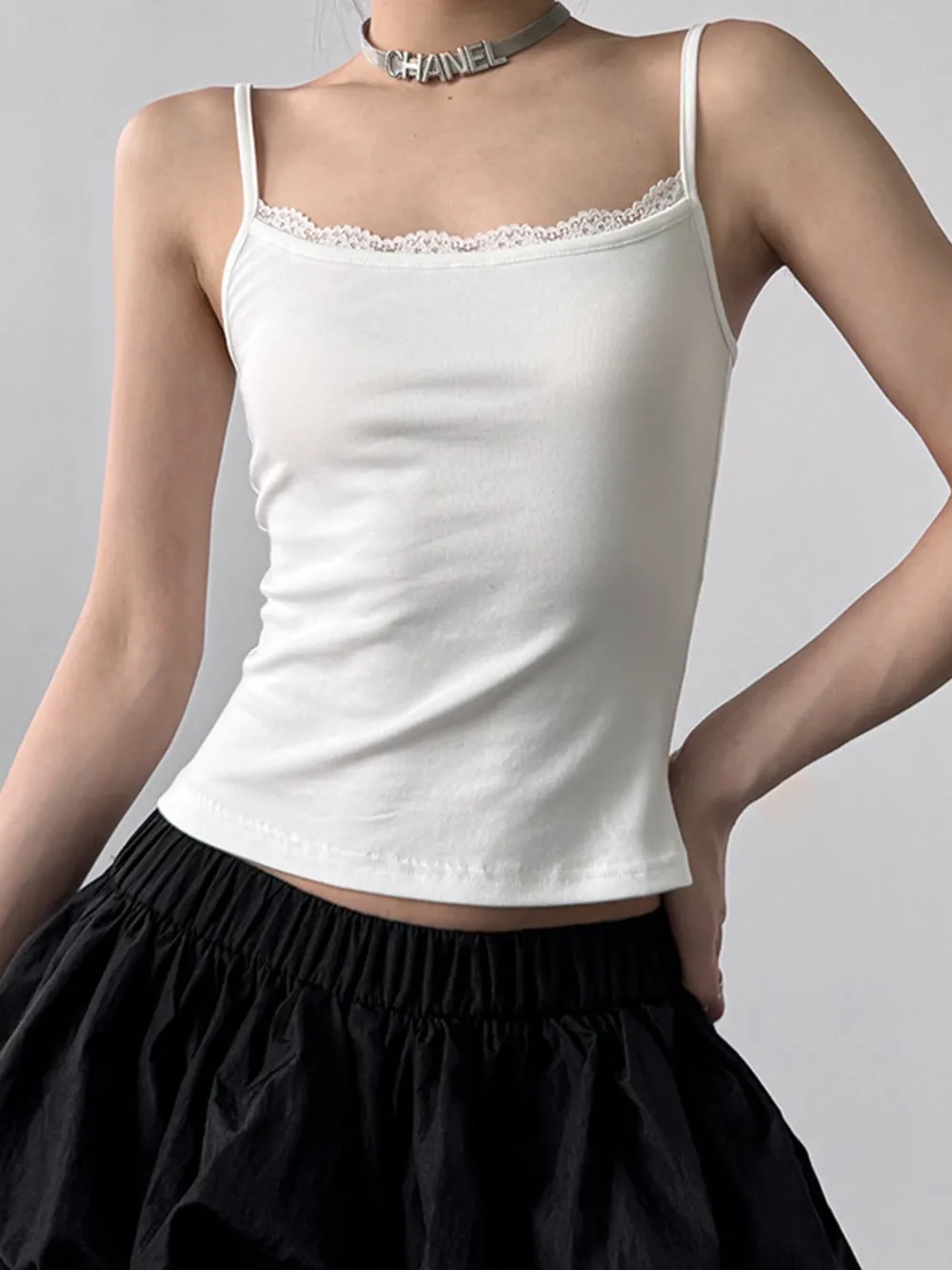 Lace Trim Cami Top, image 6
