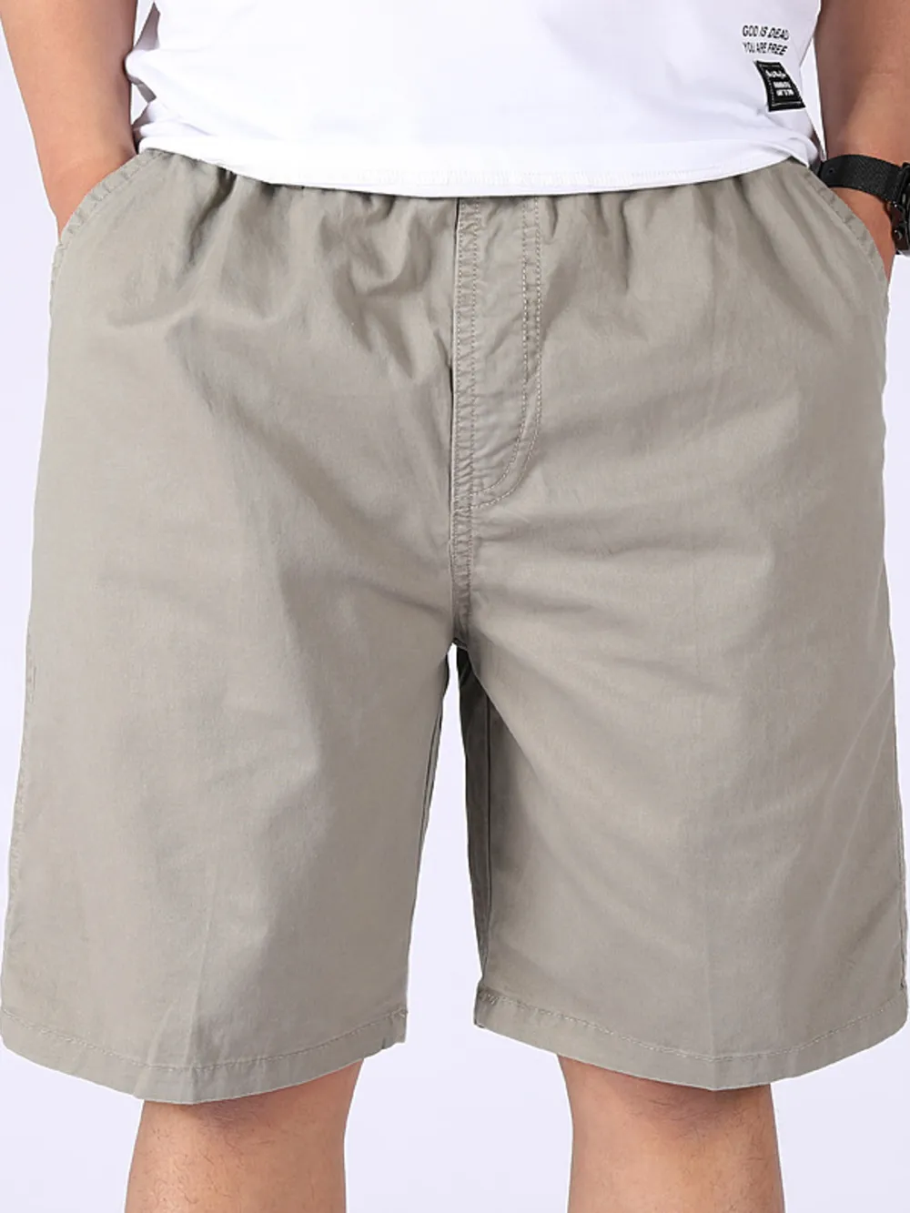 Men's Plus Size Pocketed Shorts, image 3