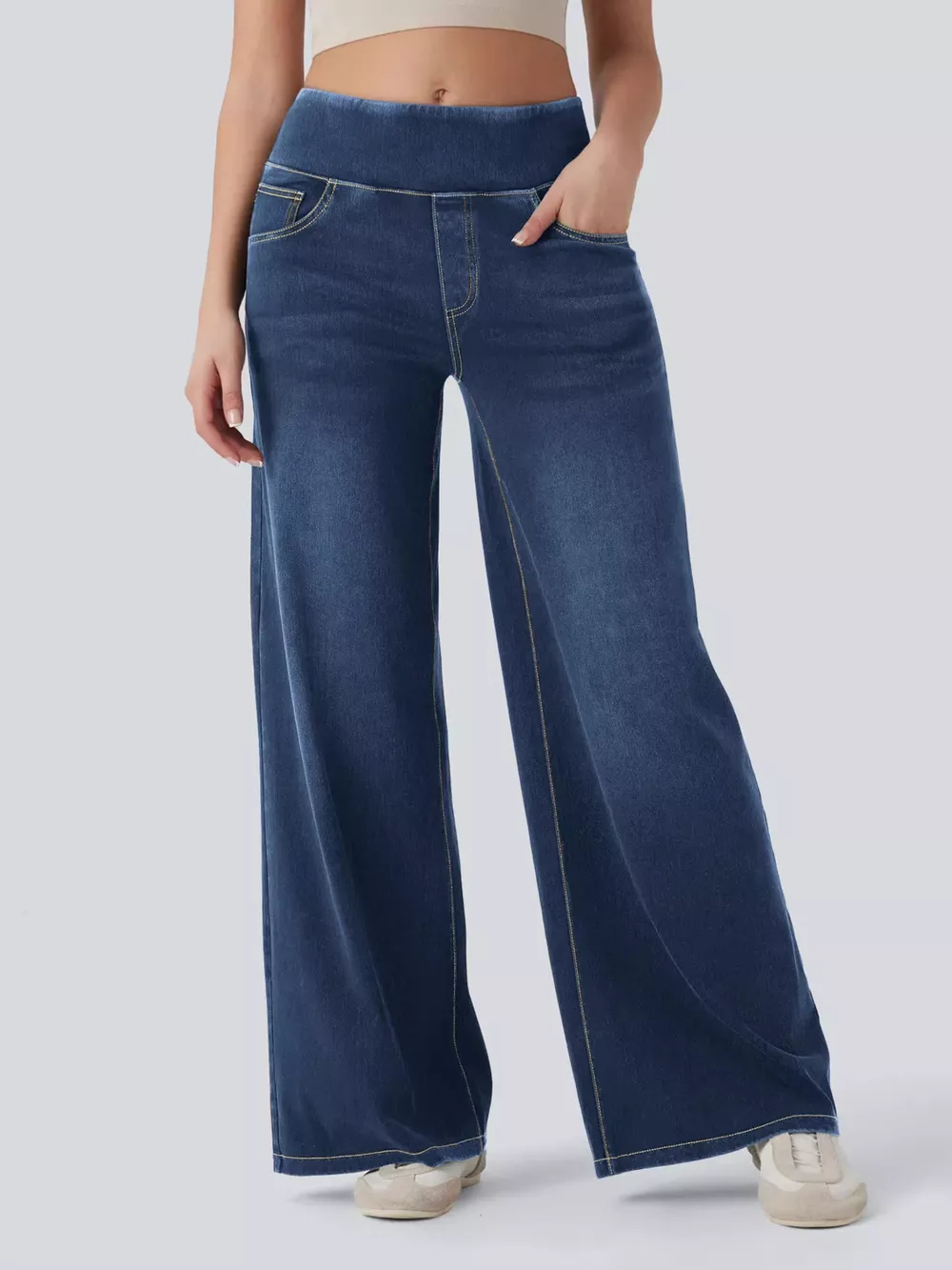 High-Waisted Wide Leg Jeans, image 9
