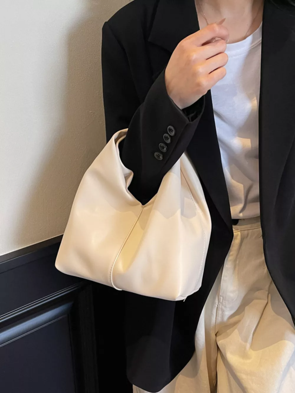 Knot Handle Leather Handbag, image 10