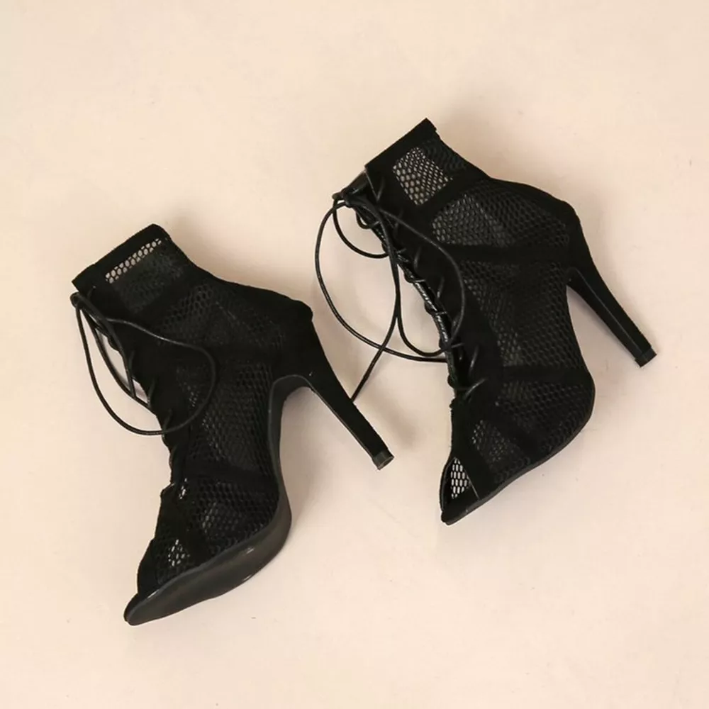 Mesh Lace Up Sandals, image 3