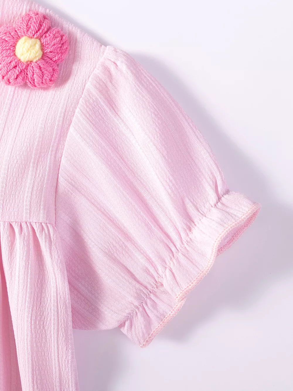 Children's Floral Ruffled Sleeve Dress, image 5