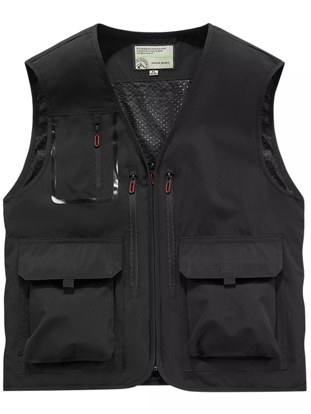 Men's Plus Size Multi-Pocket Outdoor Vest, image 2