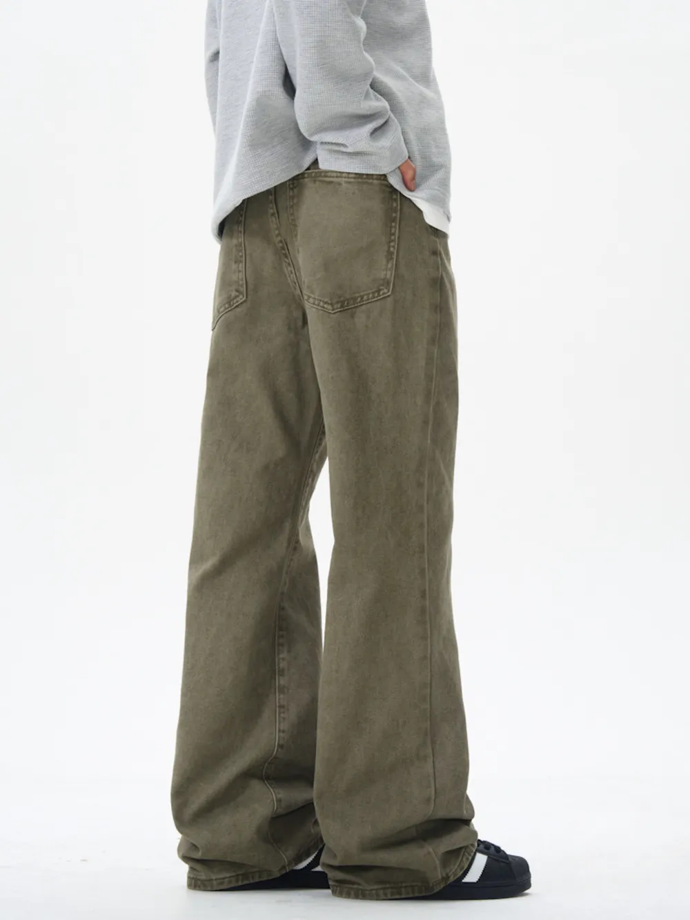 Men's Wide Leg Flare Jeans, image 6