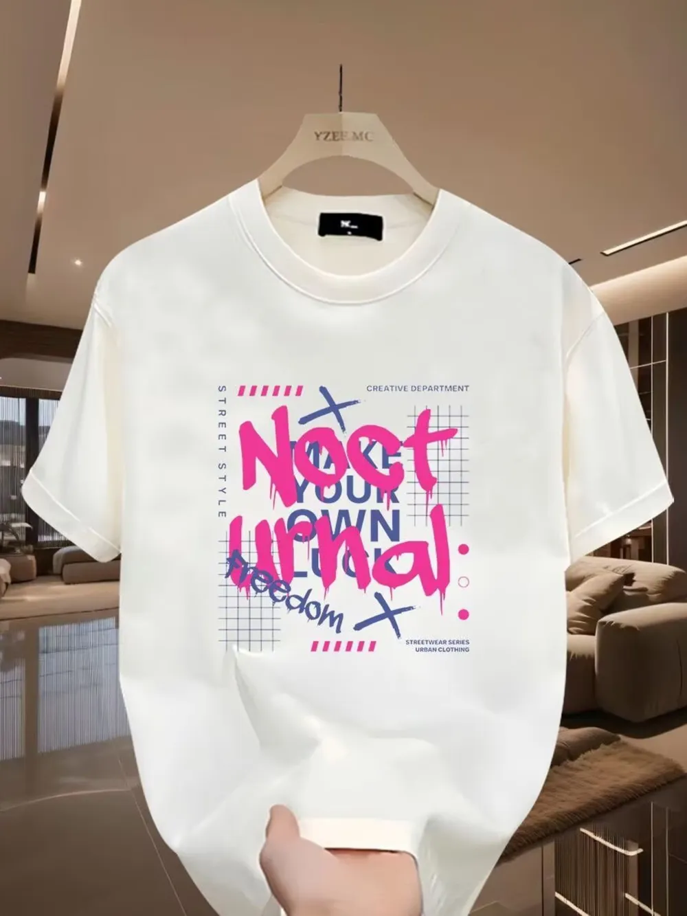 Men's Full Size Graphic Round Neck Short Sleeve T-Shirt Plus Size, image 3