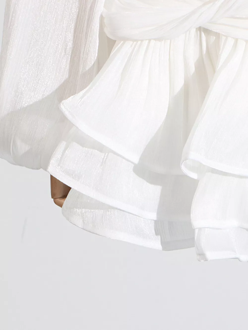 Ruffle Balloon Sleeve Mini Dress, image 6