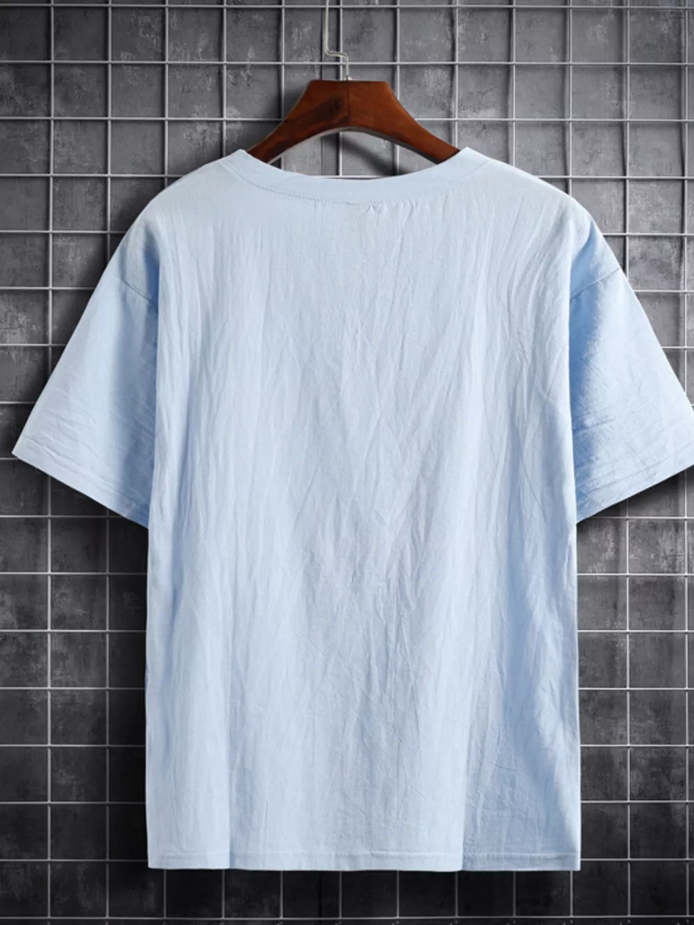 Men's Plus Size Solid Color Short Sleeve T-Shirt, image 10