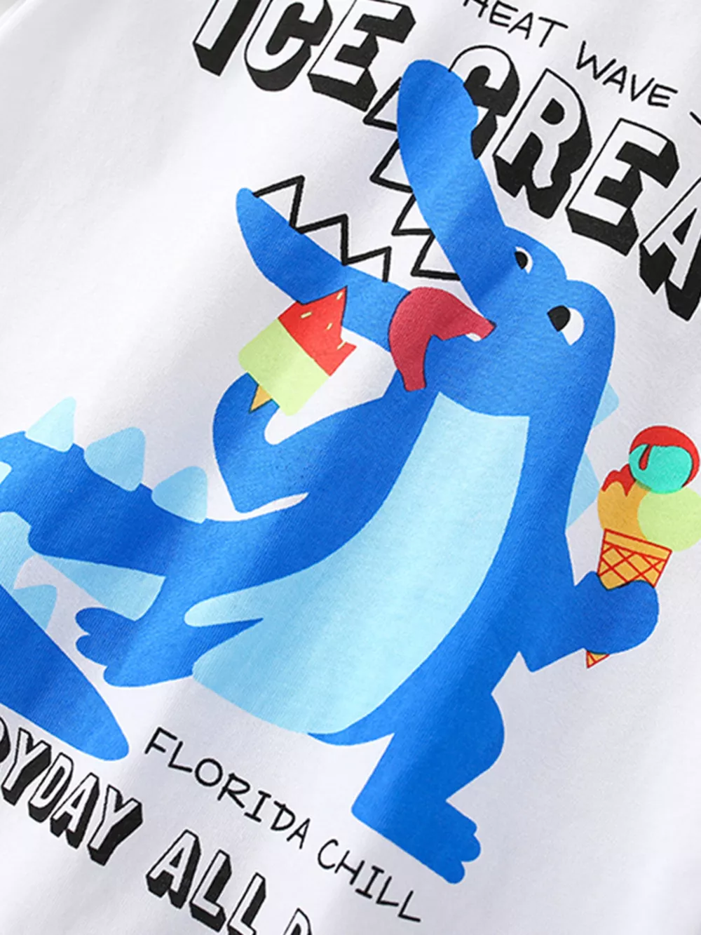 Children's Crocodile Ice Cream Top and Shorts Set, image 3