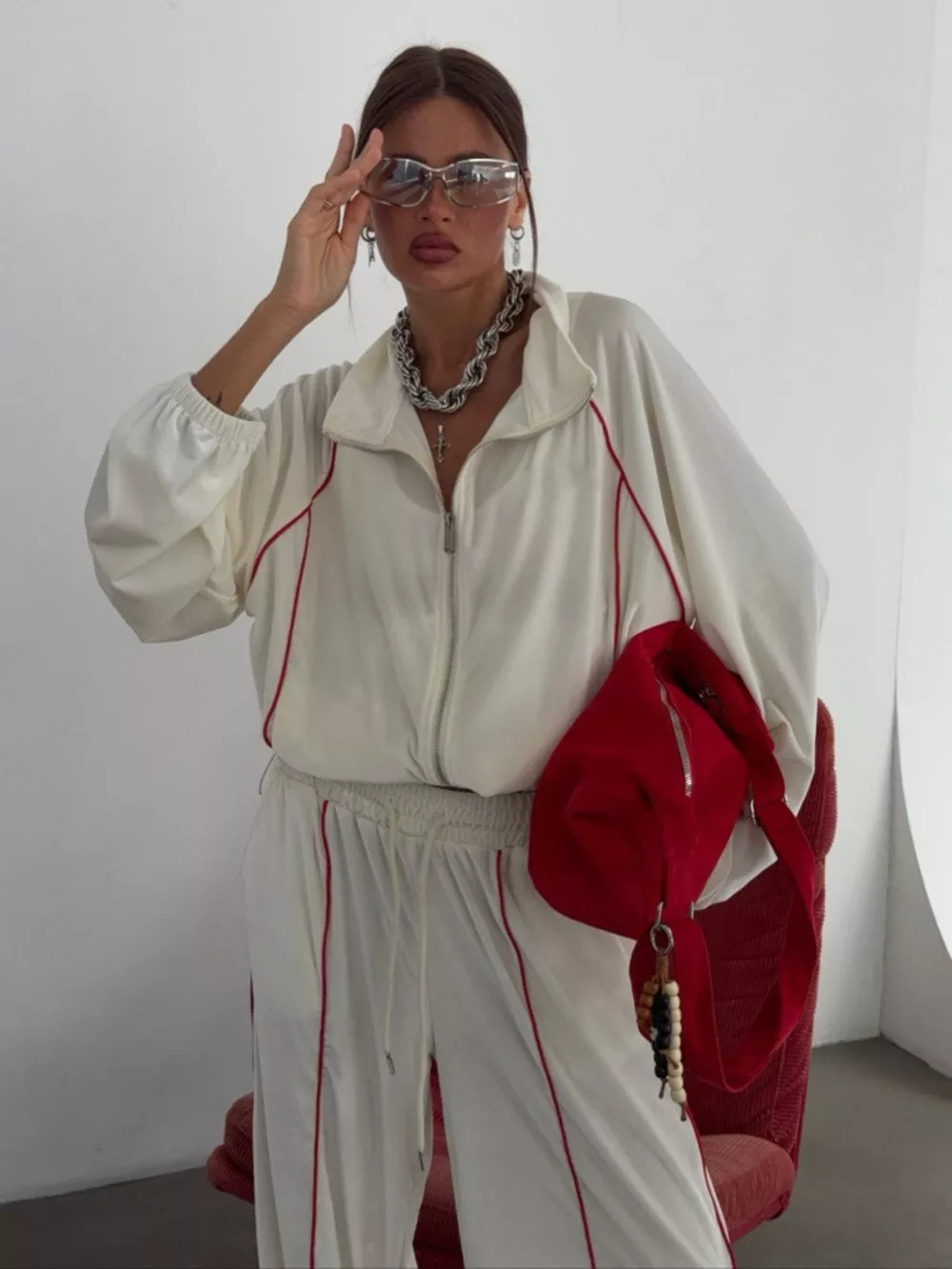 Zip Up Long Sleeve Top and Pants Set, image 28