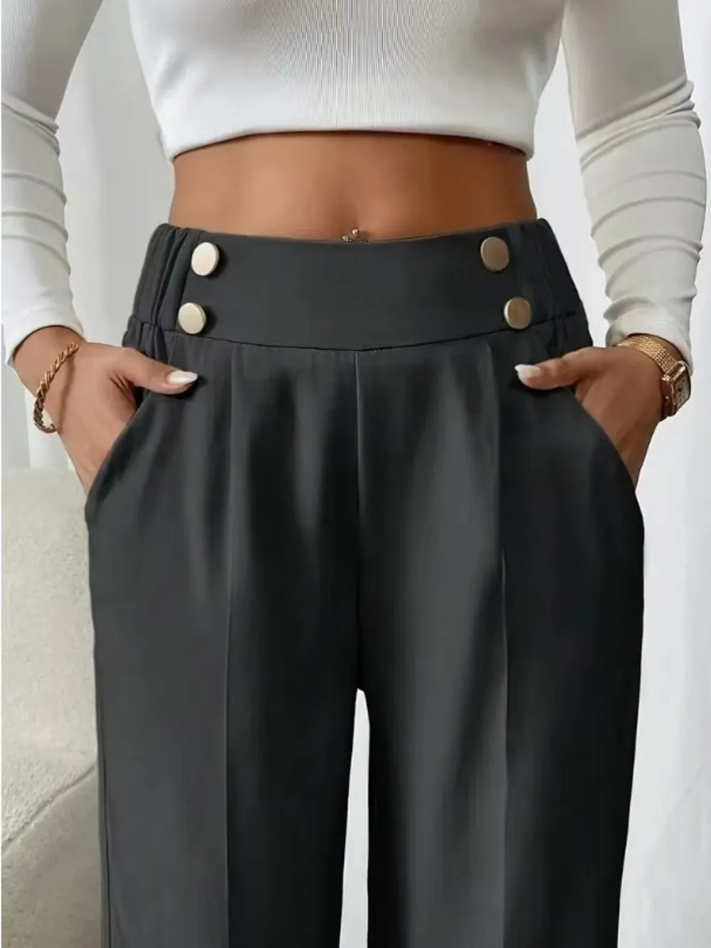 High Waist Wide Leg Pants, image 2
