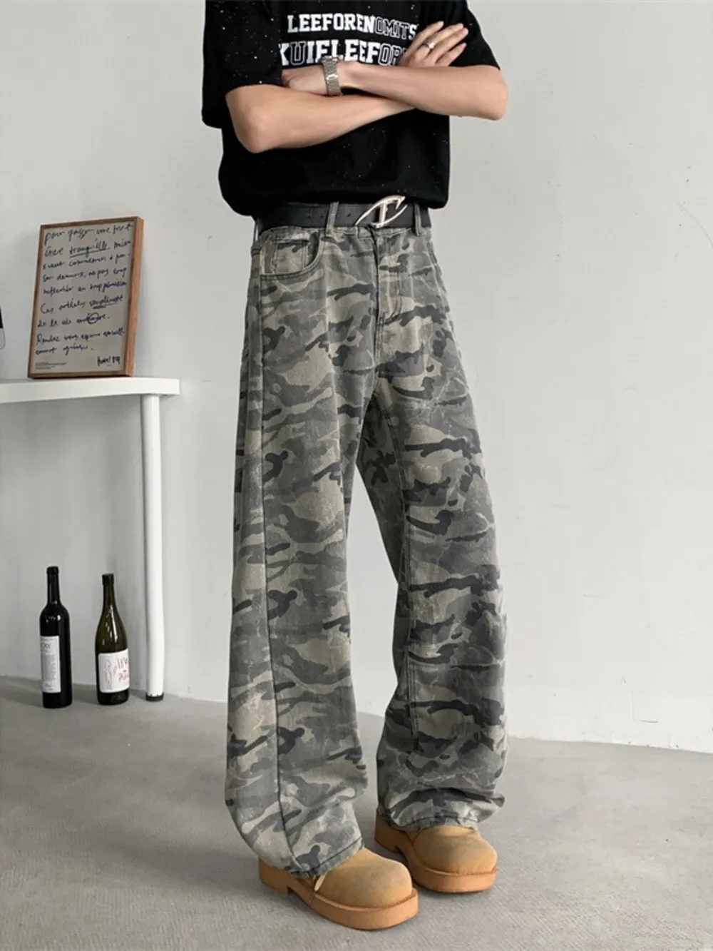 Men's Full Size Camouflage Wide-Leg Jeans Plus Size, image 6