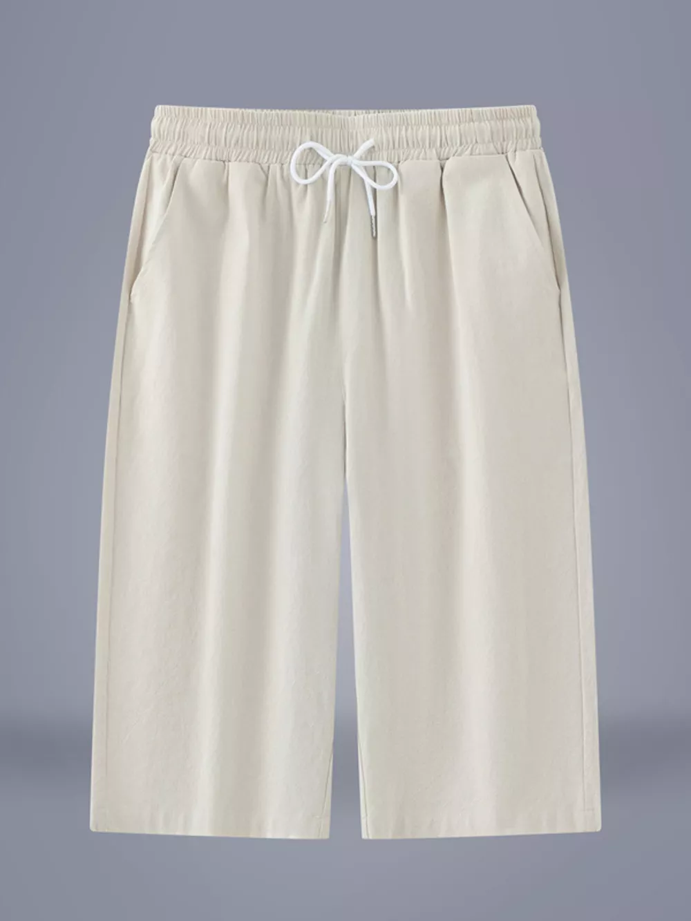 Men's Plus Size Casual Cropped Drawstring Pants, image 5