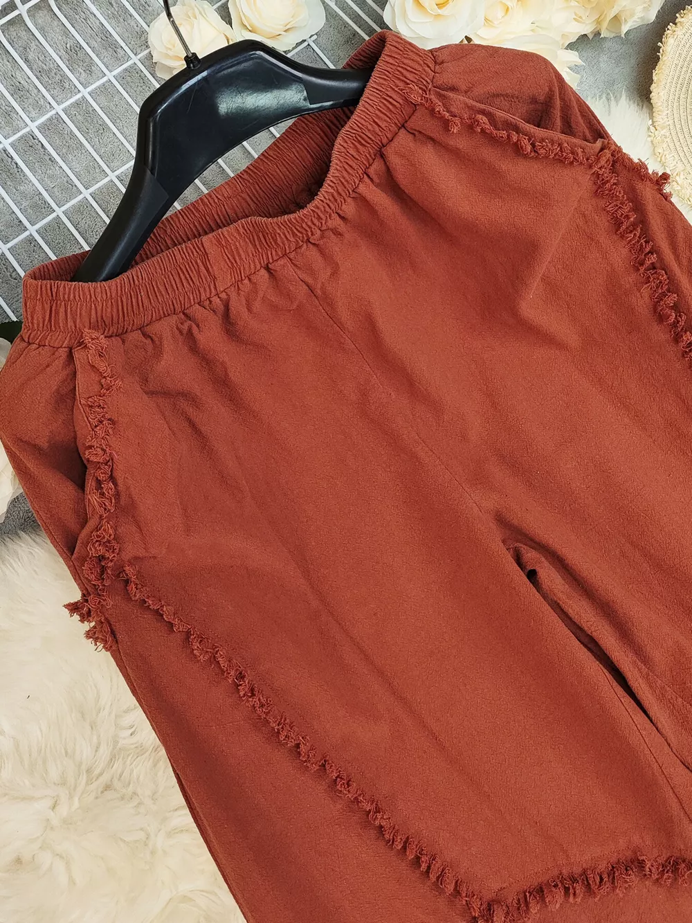 Frayed Edge Harem Pants, image 6