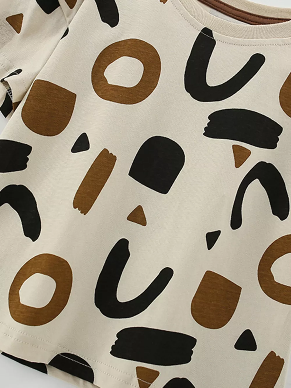 Children's Abstract Print Casual Tee and Shorts Set, image 4