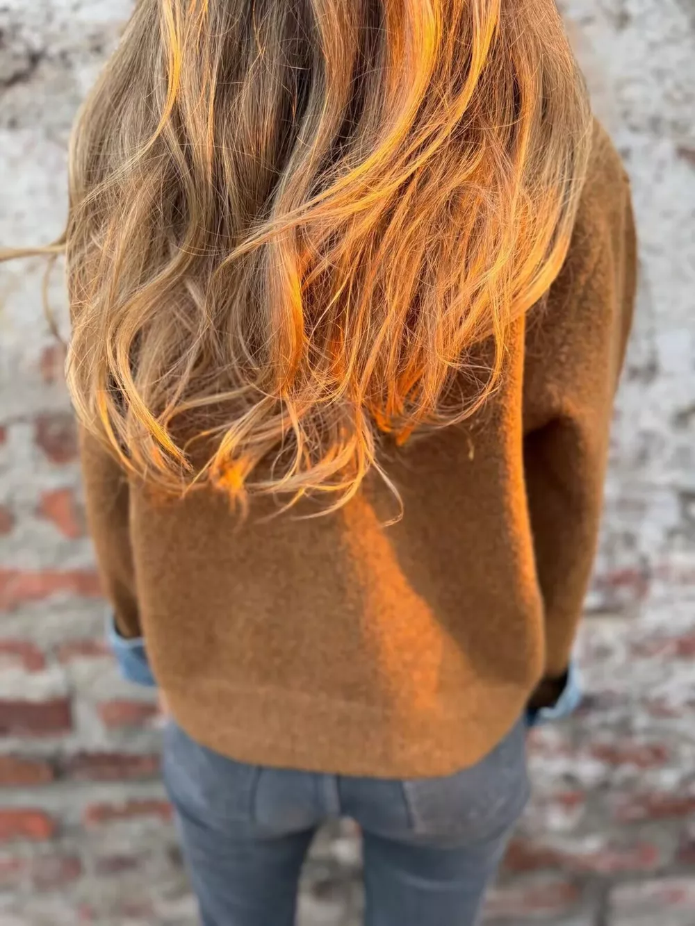 Contrast Denim Trimmed Sweater Cardigan, image 3