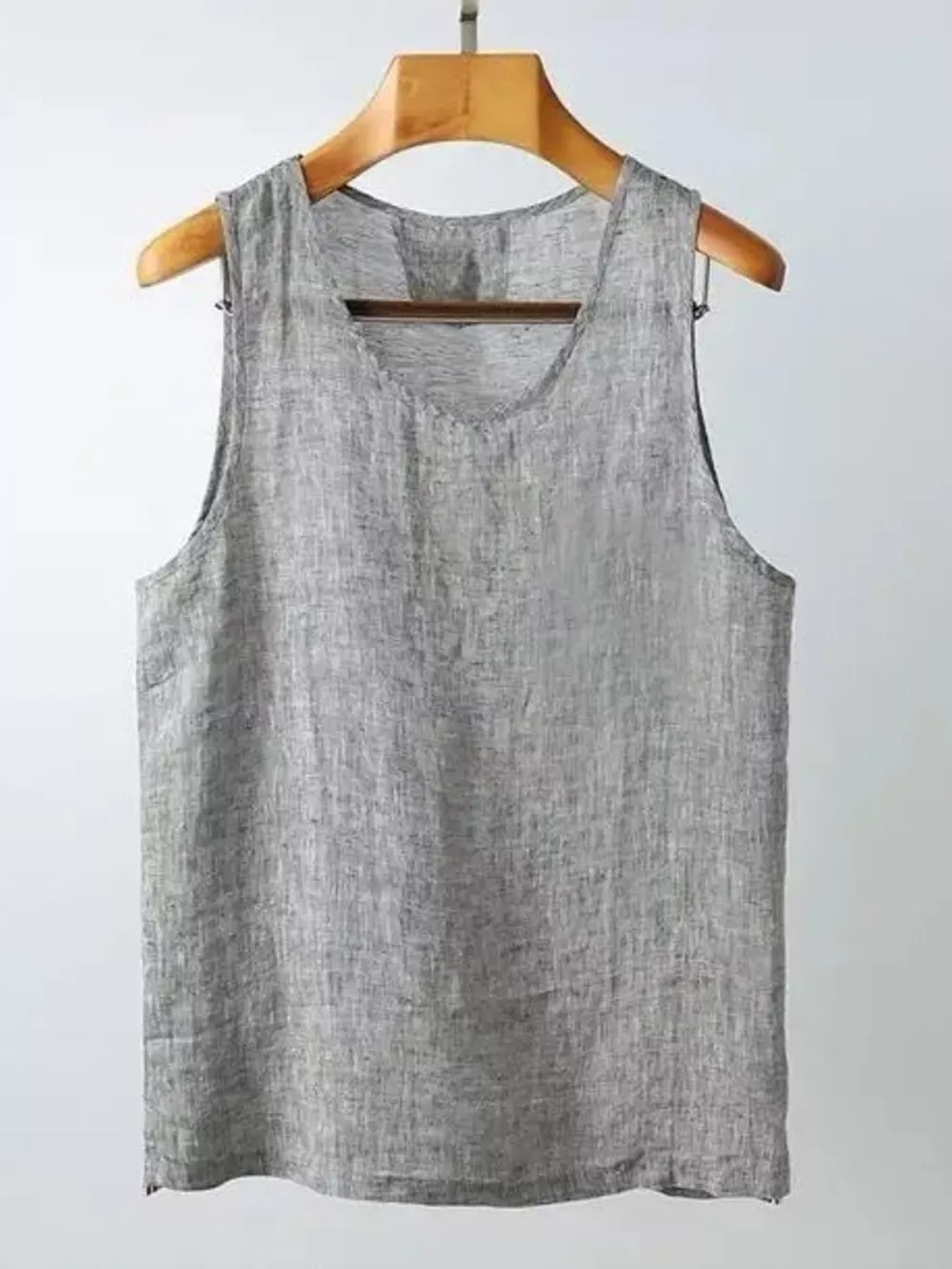 Men's Plus Size Round Neck Tank, image 2