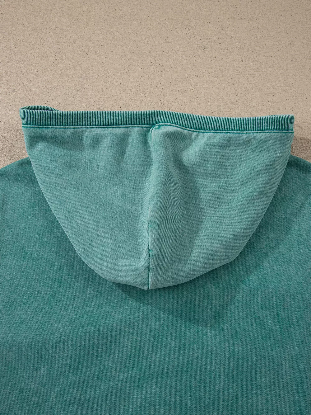 Half Zip Kangaroo Pocket Mineral Wash Baggy Hoodie, image 8