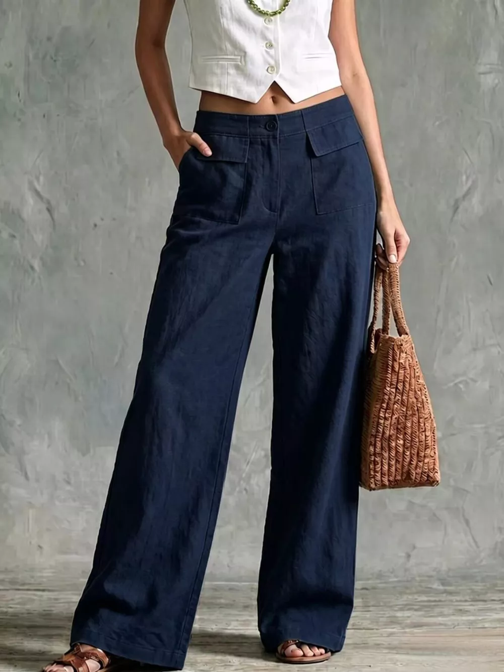 Full Size Wide Leg Pants Plus Size, image 13