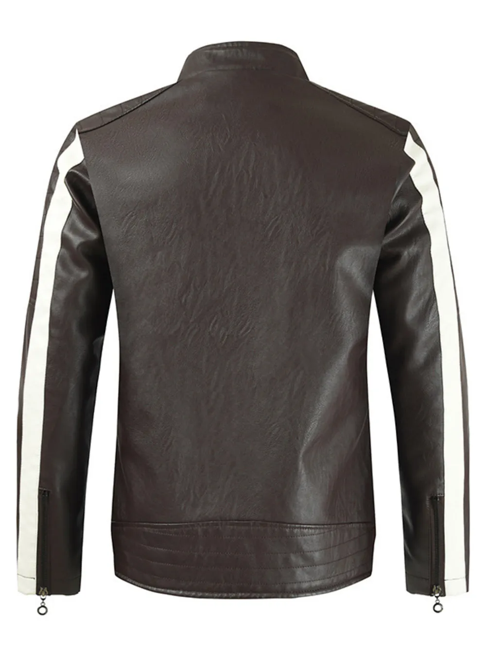 Men's Plus Size Contrast Zip Up Long Sleeve Jacket, image 6