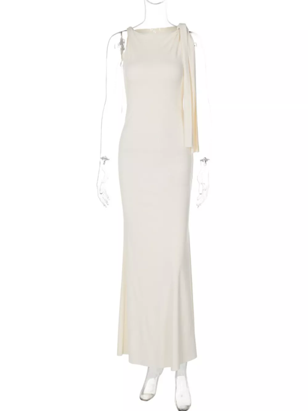 Sleeveless Maxi Dress with Draping Detail, image 6