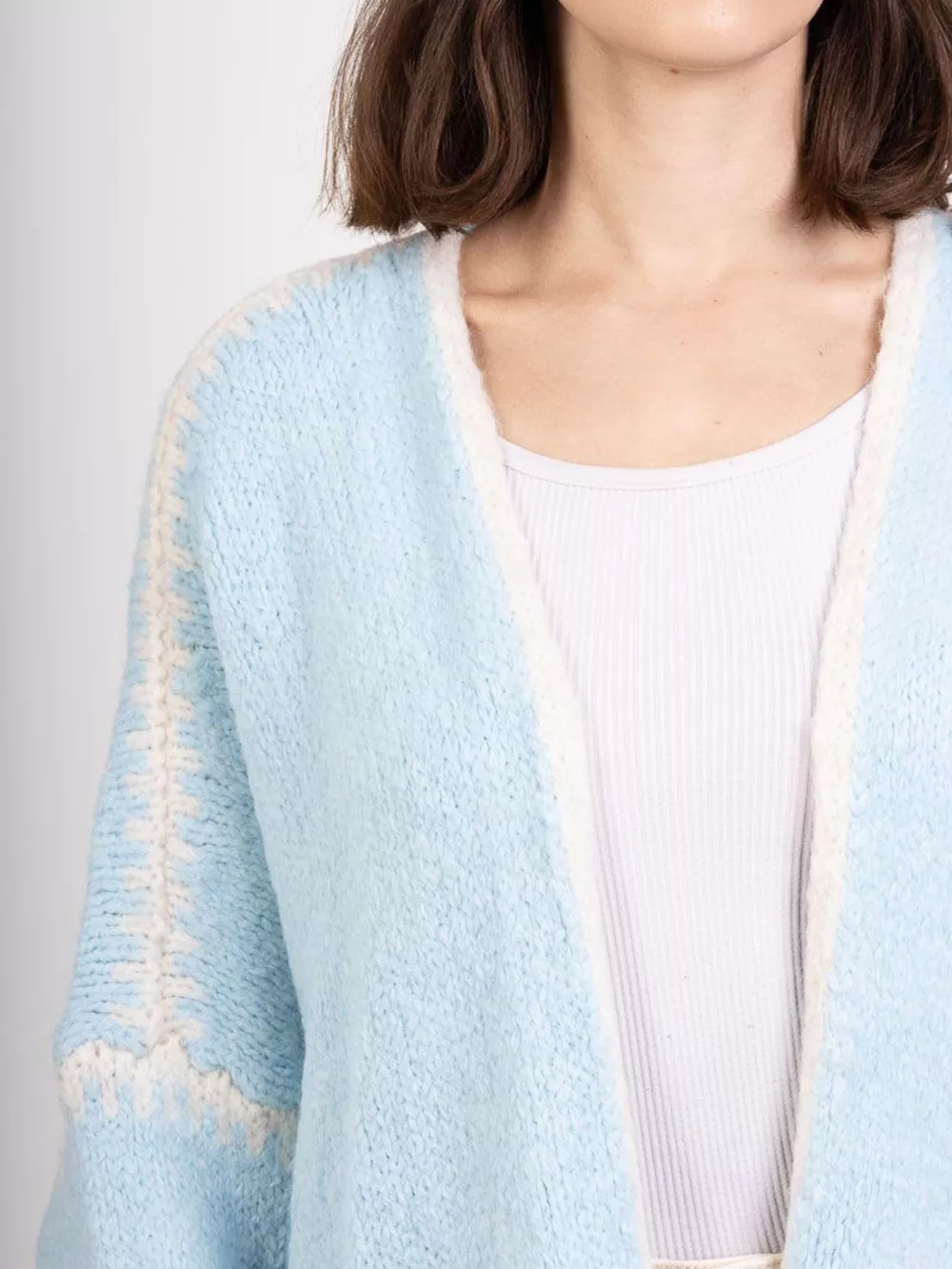 Contrast Trim Open Front Cardigan, image 19