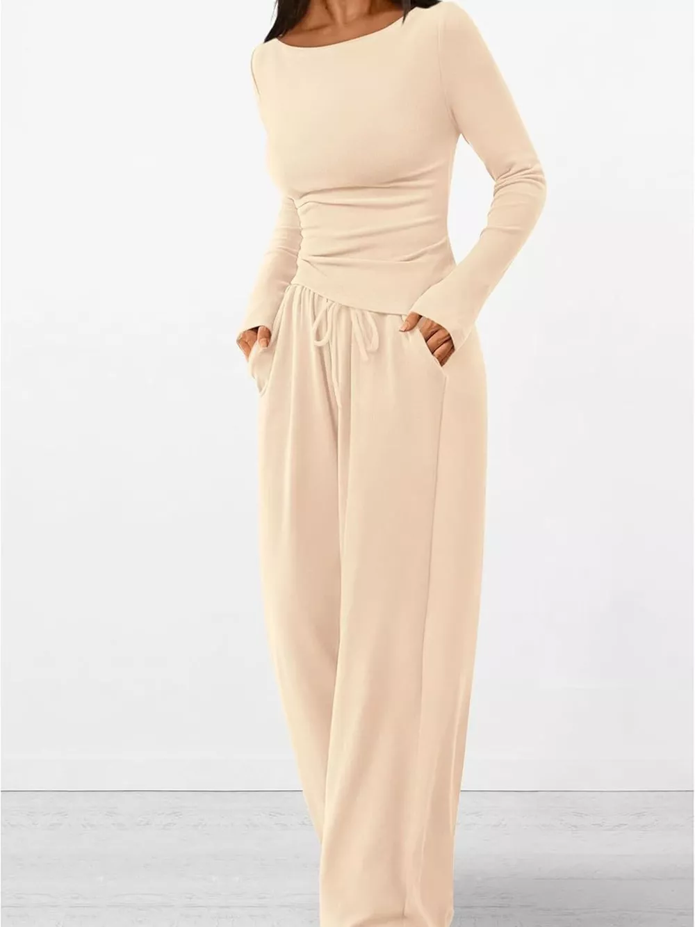 Long Sleeve Top and Wide Leg Pants Set, image 18