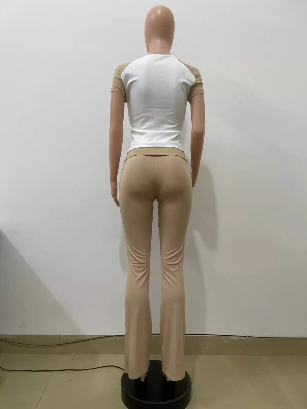 Contrast Short Sleeve Tee and Pants Set, image 16