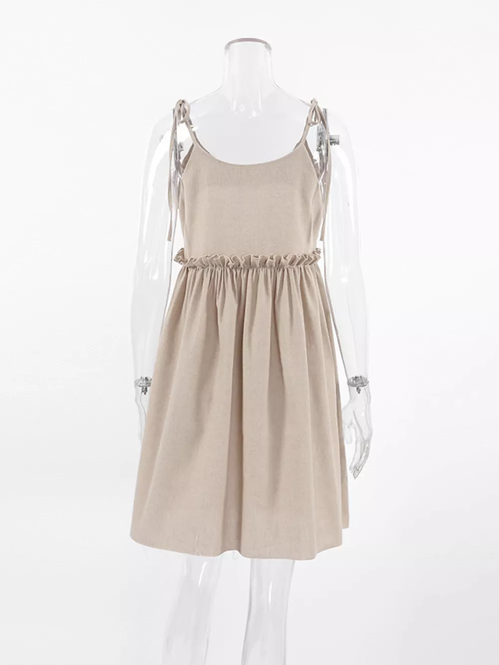 Frill Tie Shoulder Mini Dress, image 7