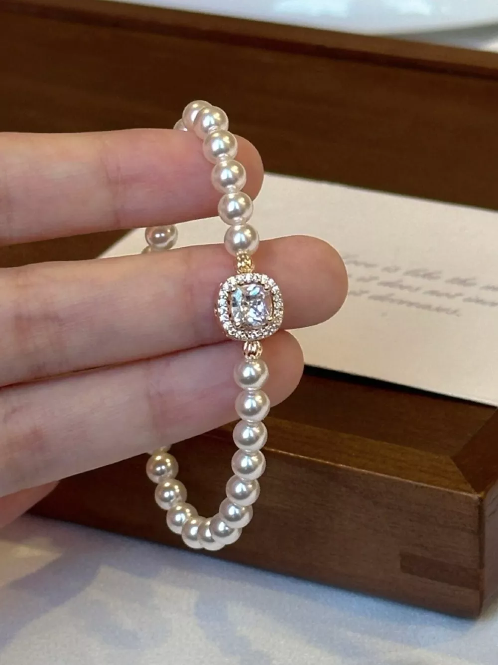 18K Gold-Plated Pearl Bracelet, image 3