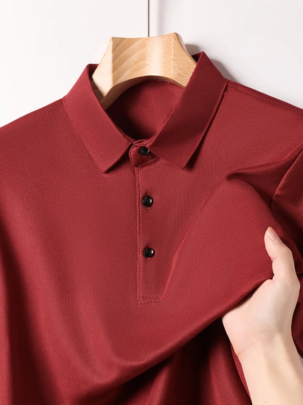 Men's Plus Size Button Detail Short Sleeve Polo, image 5