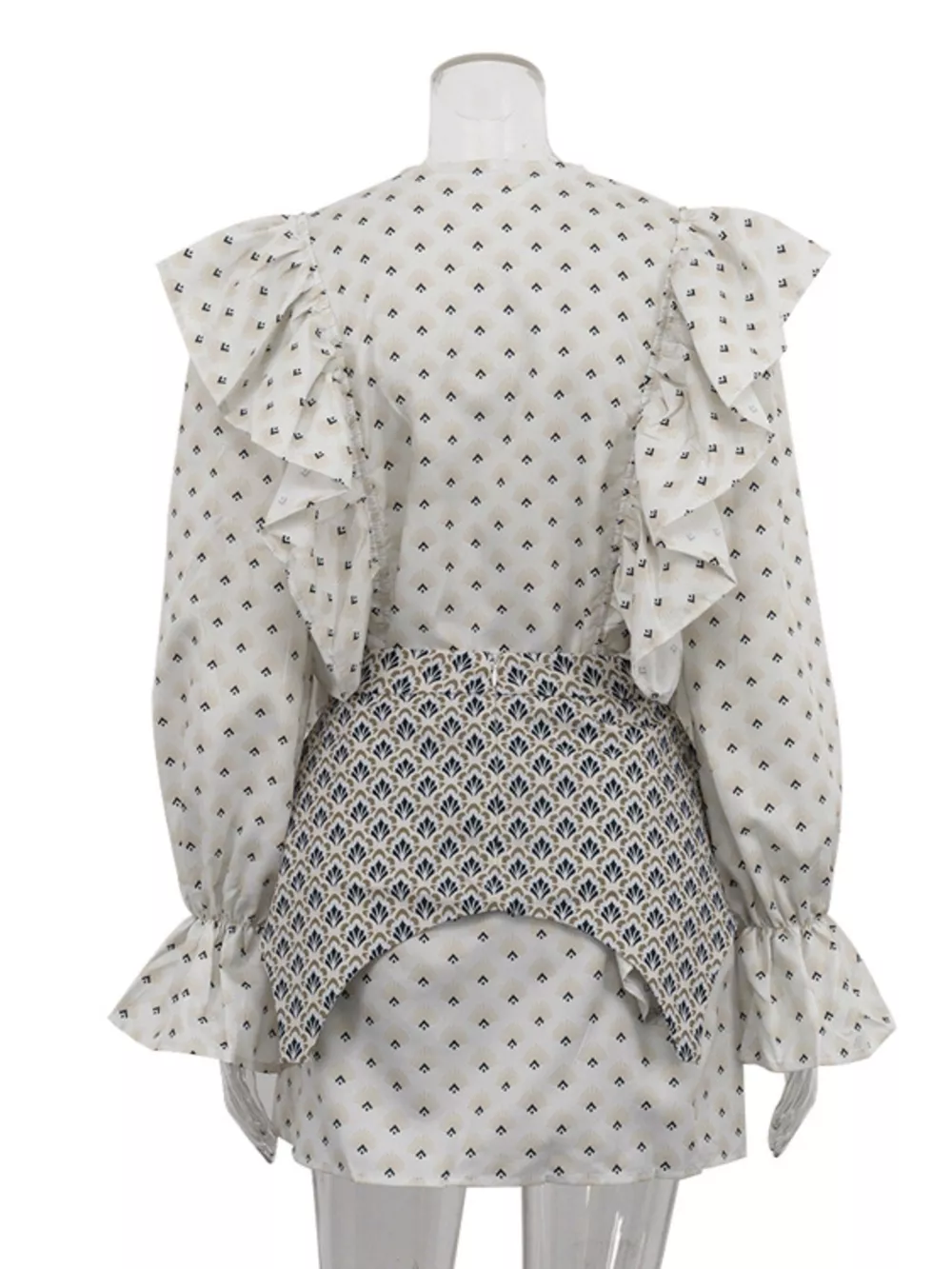 Ruffled Floral Print Mini Dress, image 7