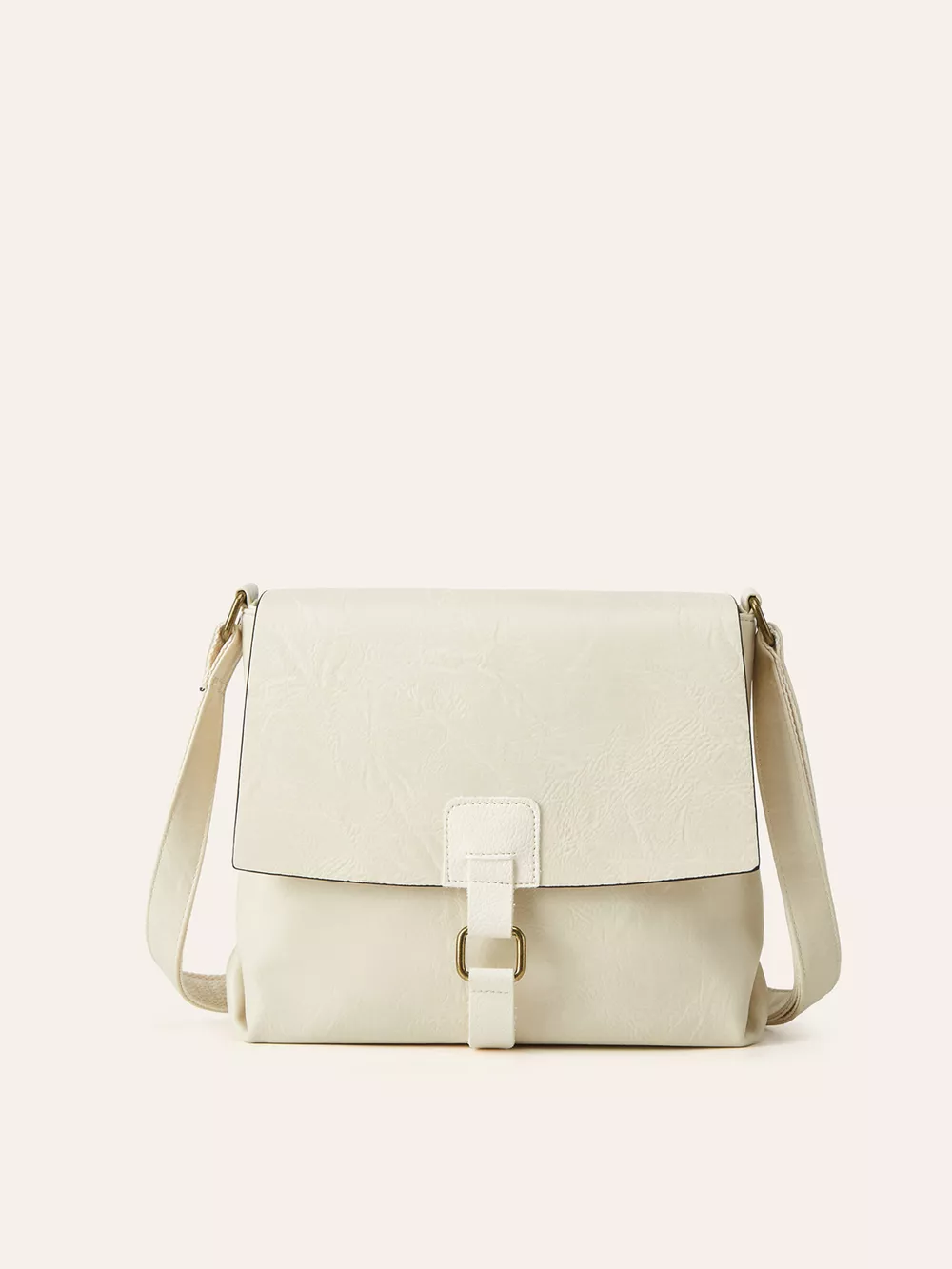 Vintage Buckle Flap Crossbody Bag, image 5