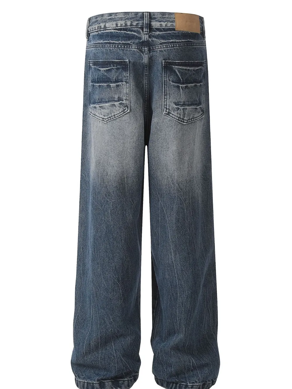 Men's Loose Fit Vintage Wash Jeans, image 3