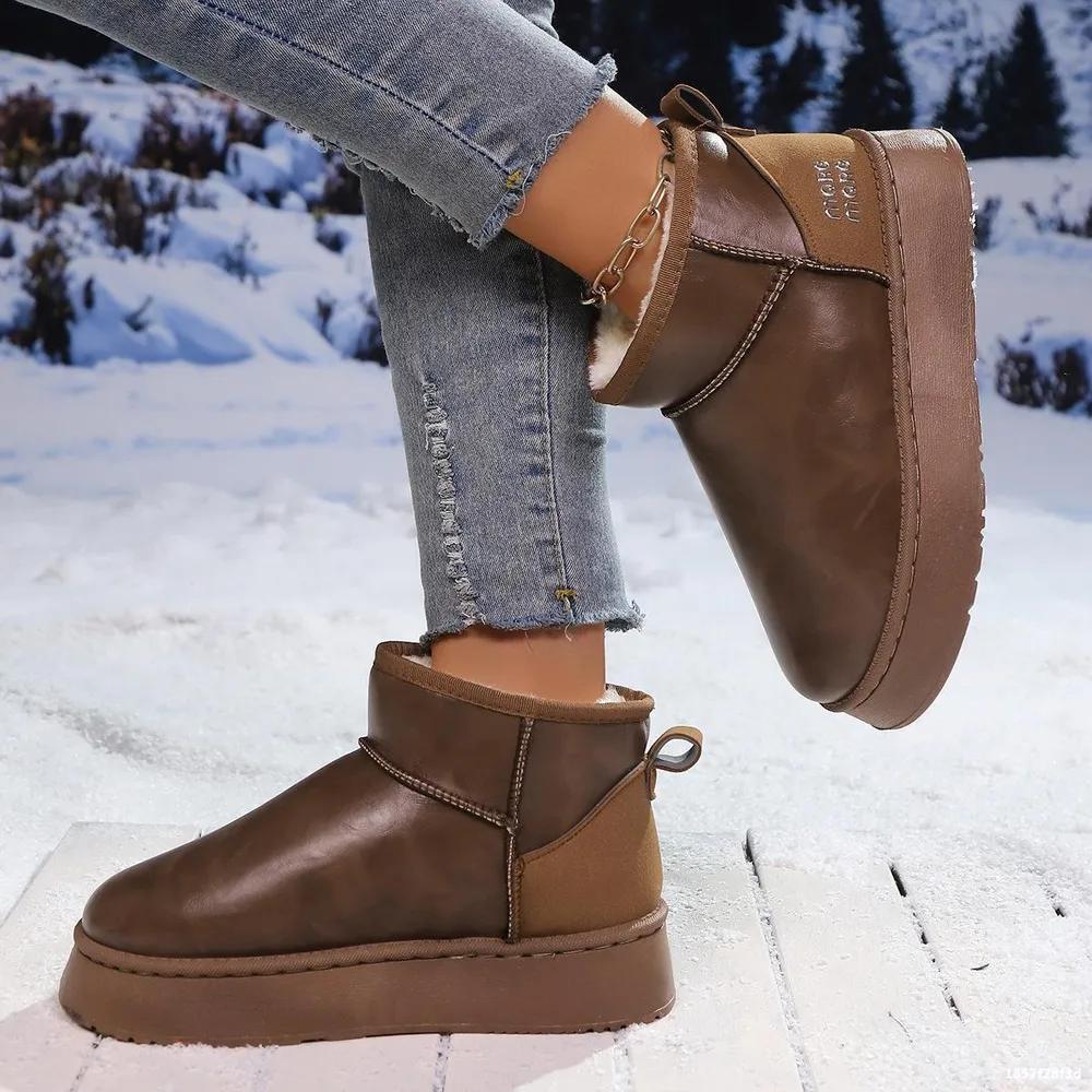 Faux-Fur Platform Ankle Boots, image 12