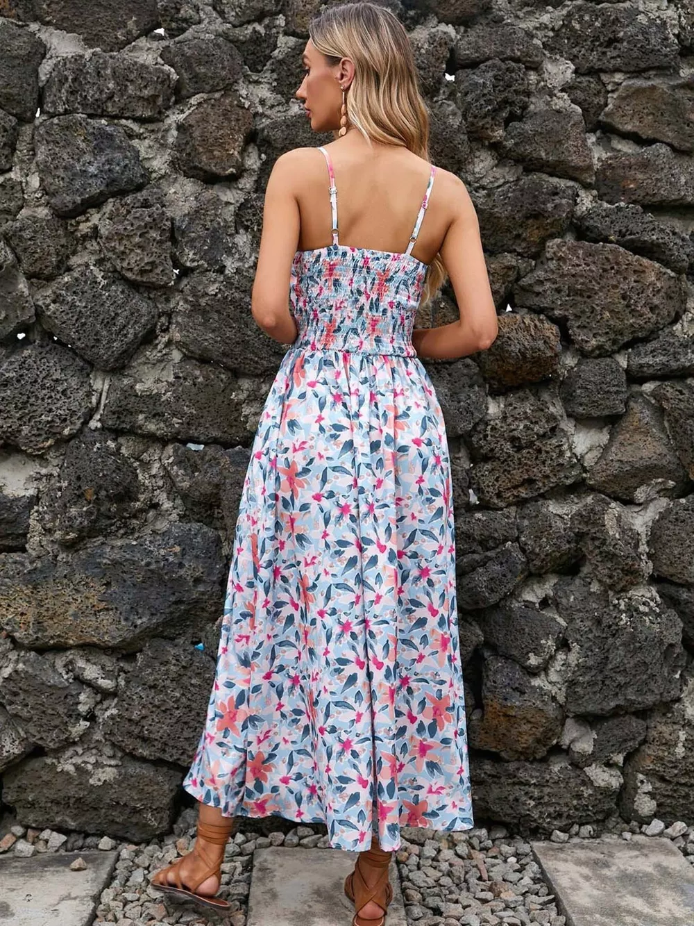 Paisley Print Spaghetti Strap Midi Dress, image 11