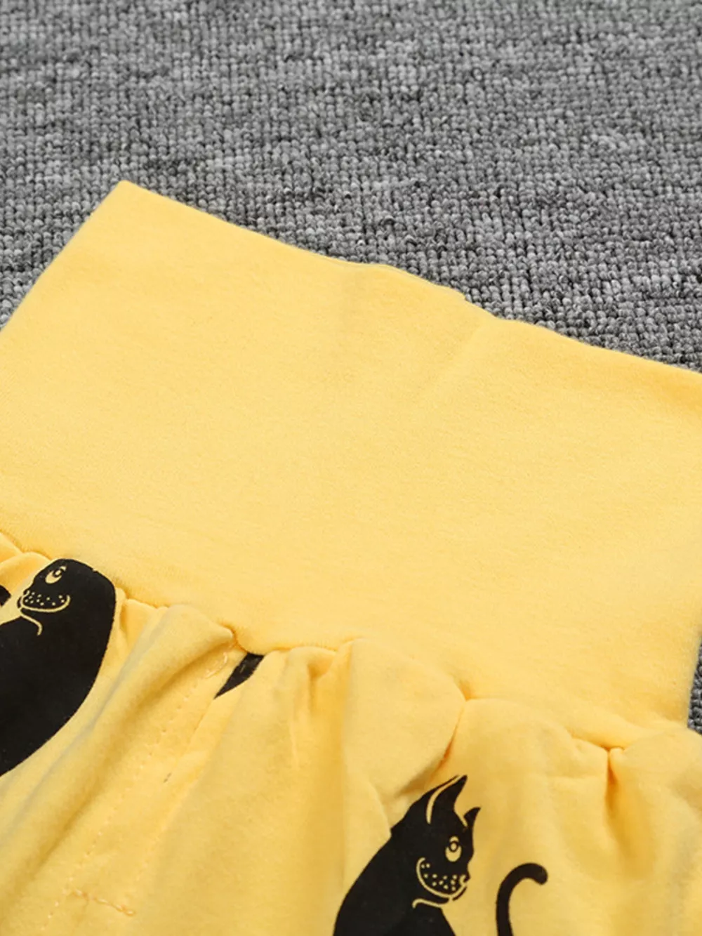 Children's Cute Cat Print Long Sleeve Top and Pants Set, image 7