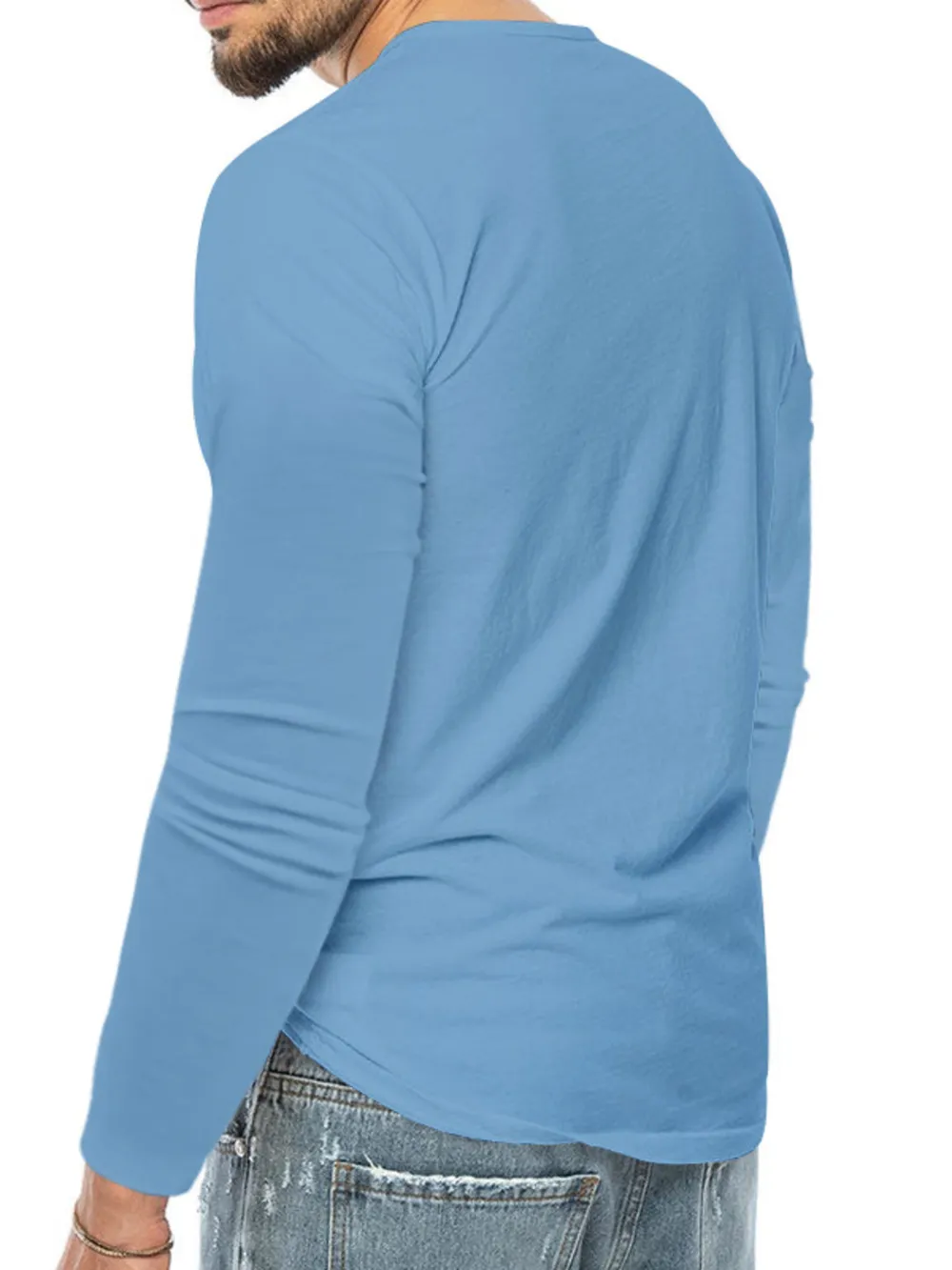 Men's Plus Size Button Detail Short Sleeve T-Shirt, image 5