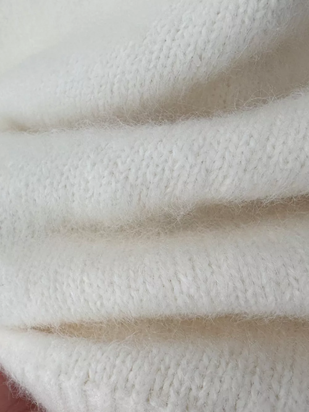 Turtleneck Fuzzy Short Sleeve Sweater, image 7