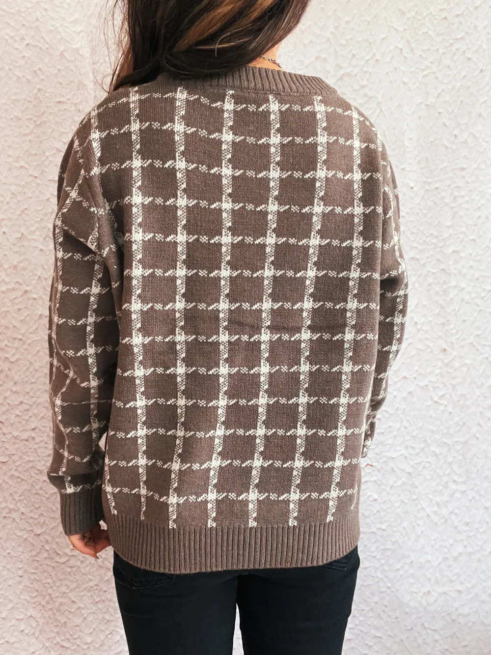 Plaid Pattern Zip Up Cardigan, image 21