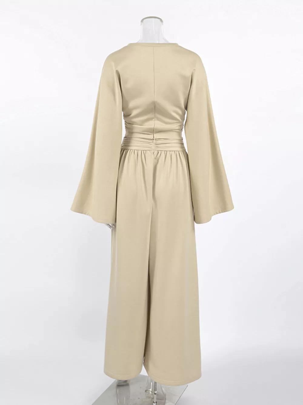 Round Neck Top and Wide Leg Pants Set, image 7
