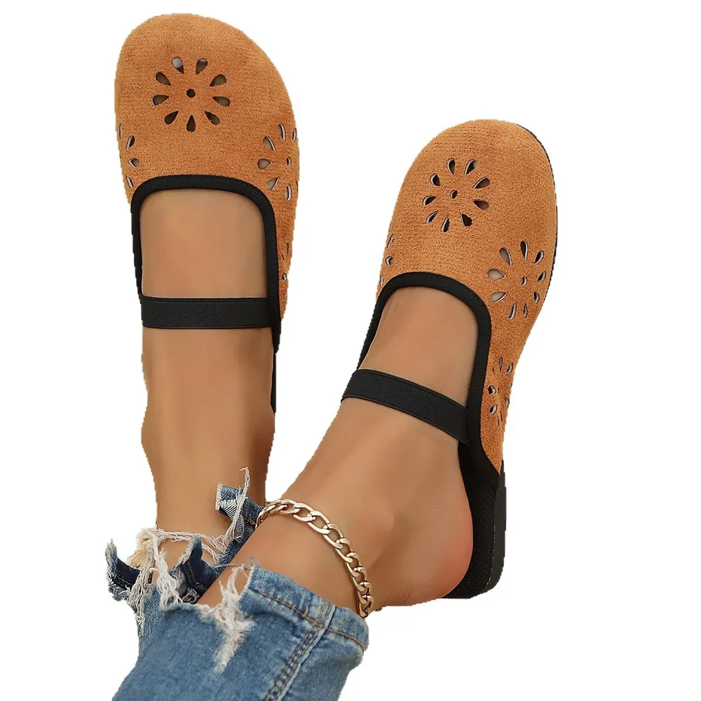 Cutout Round Toe Slip-Ons, image 3