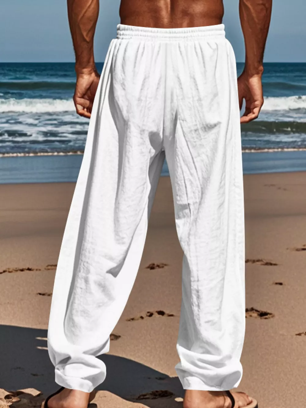 Men's Full Size Drawstring Wide Leg Pants Plus Size, image 3