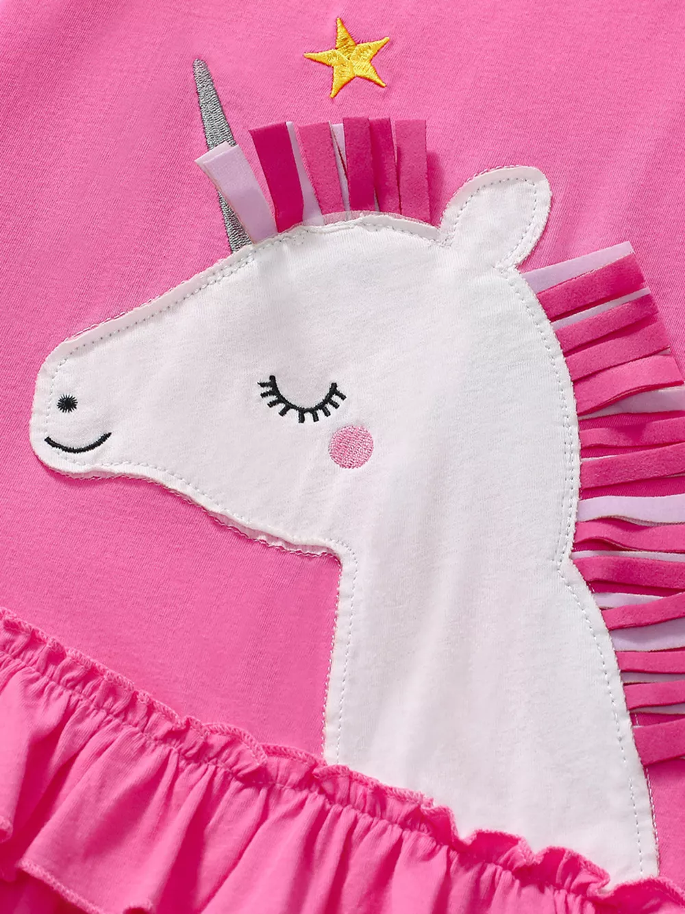 Children's Unicorn Ruffled Hem Dress, image 4
