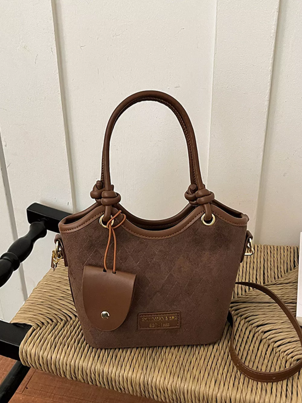 Argyle Pattern Crossbody Bag, image 10