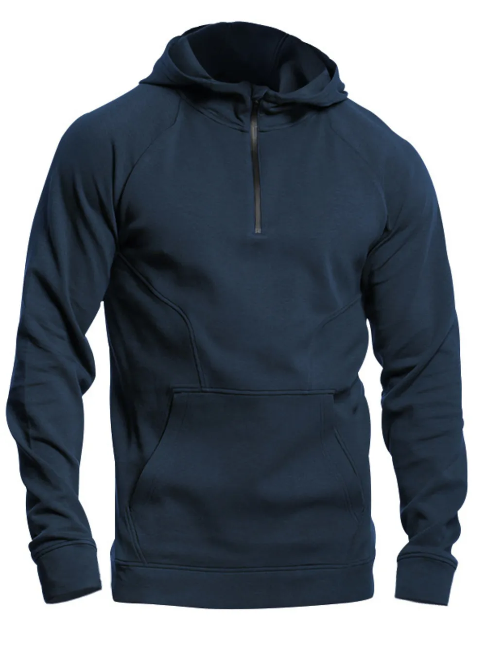Men's Full Size Quarter Zip Long Sleeve Hoodie Plus Size, image 11