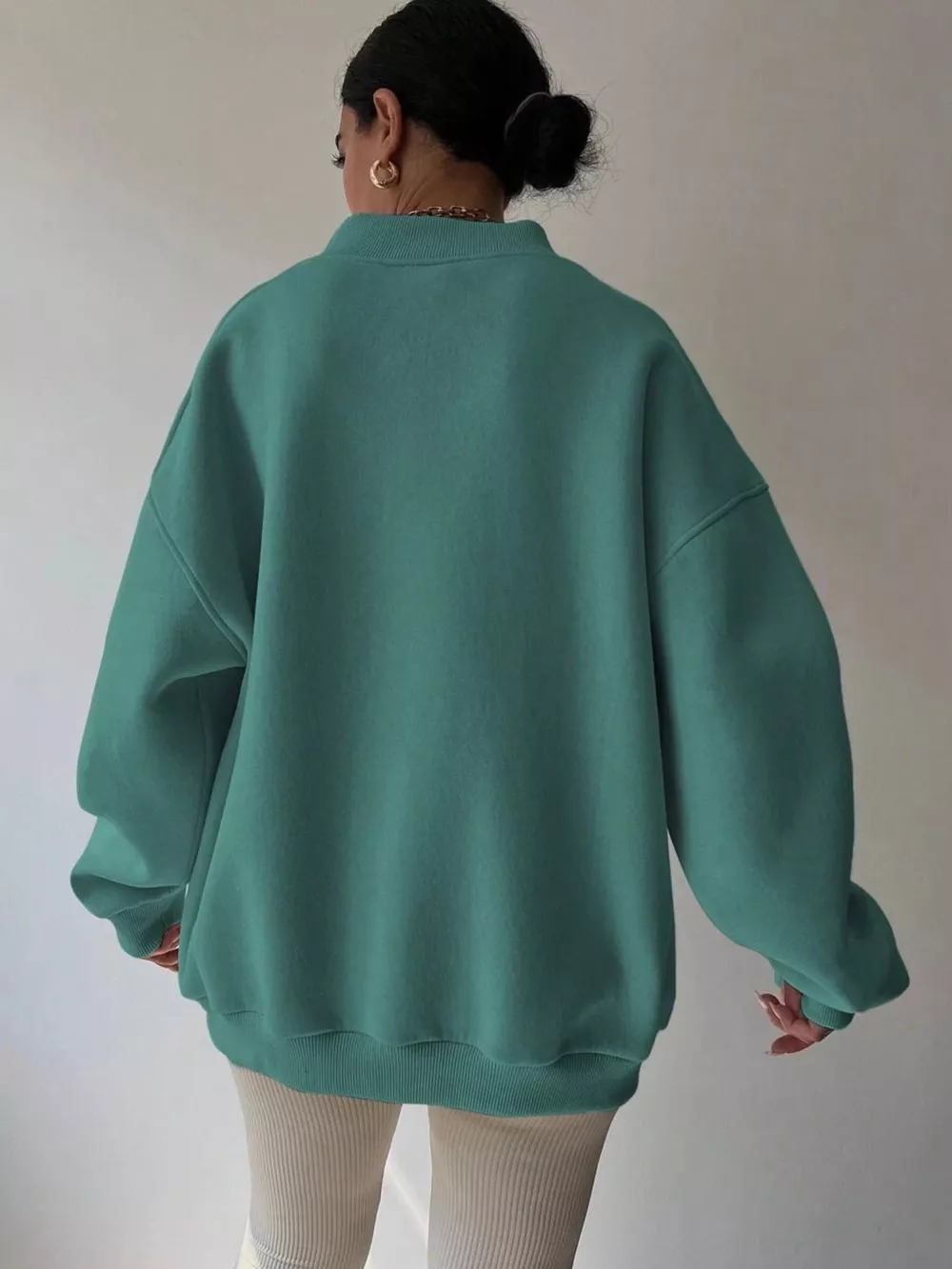 Dropped Shoulder Long Sleeve Oversized Sweatshirt, image 20