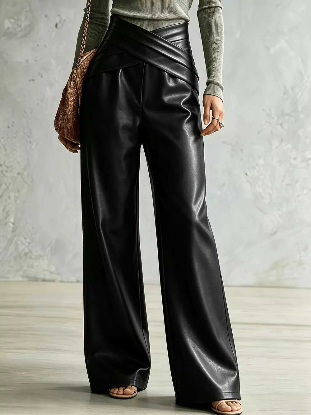Criss-Cross Wide Leg Pants, image 4