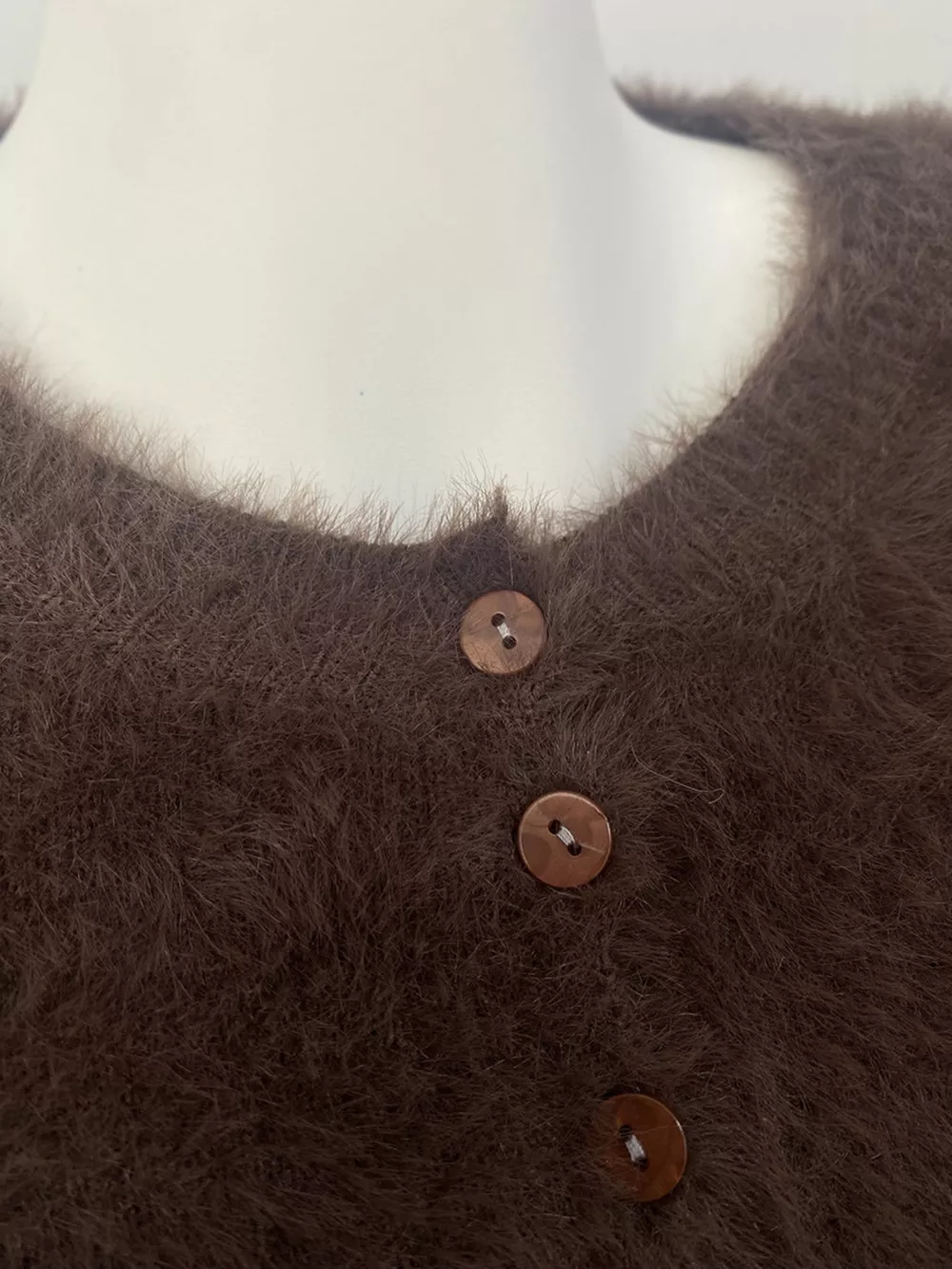 Soft Fuzzy Button-Down Cropped Cardigan, image 27