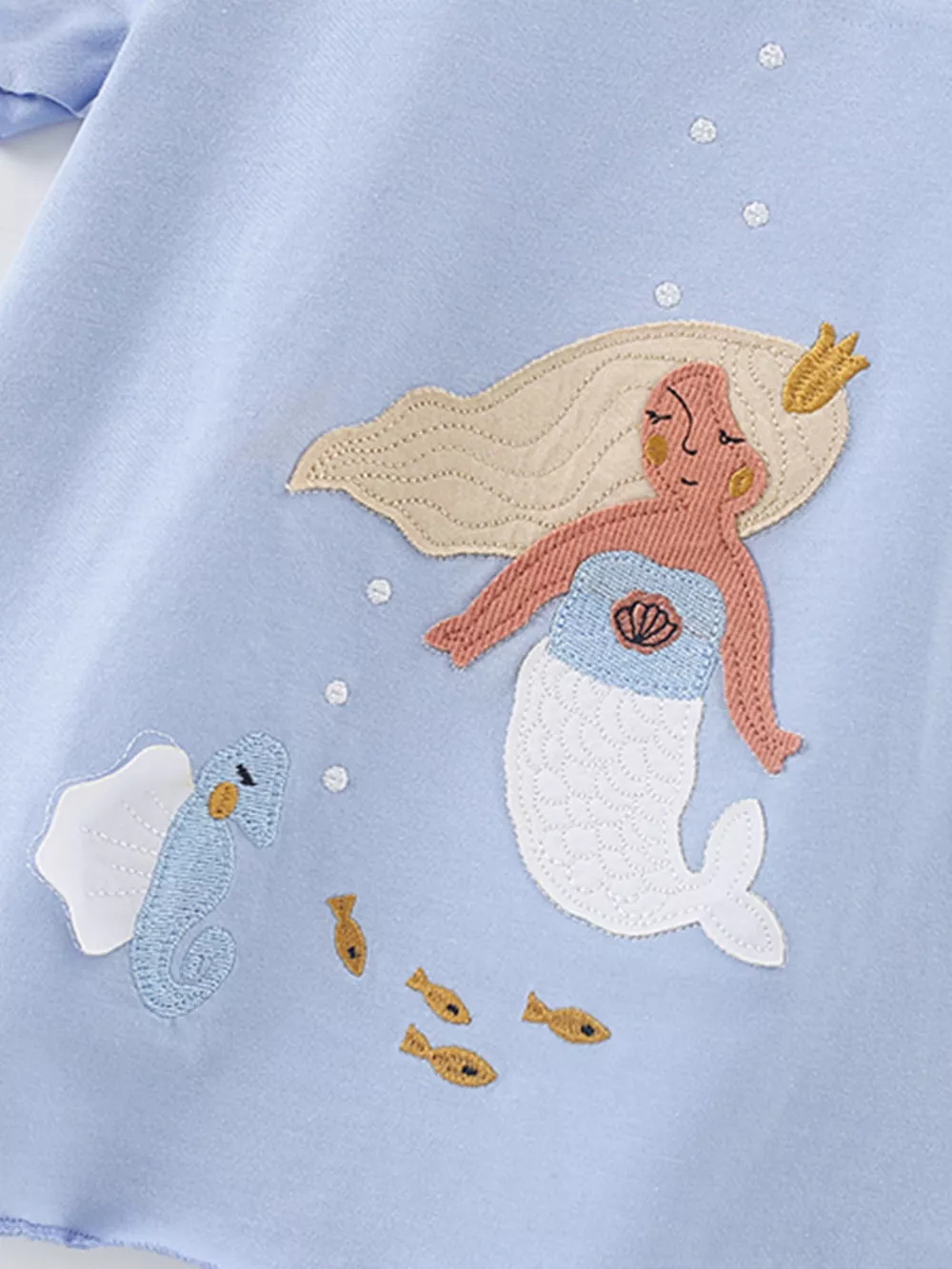 Children's Mermaid Round Neck Tee and Shorts Set, image 4